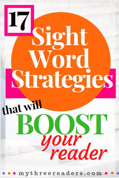 17 reading strategies for elementary sight words