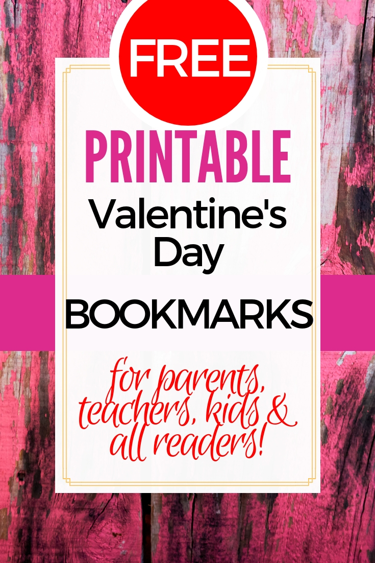 Bookmark designs with quotes for Valentine's Day