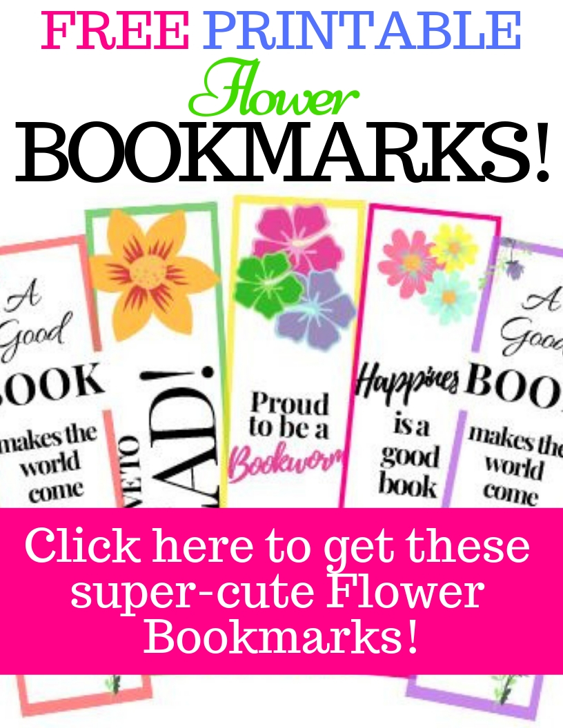Free printable Flower Bookmarks, flower bookmark craft designs & ideas