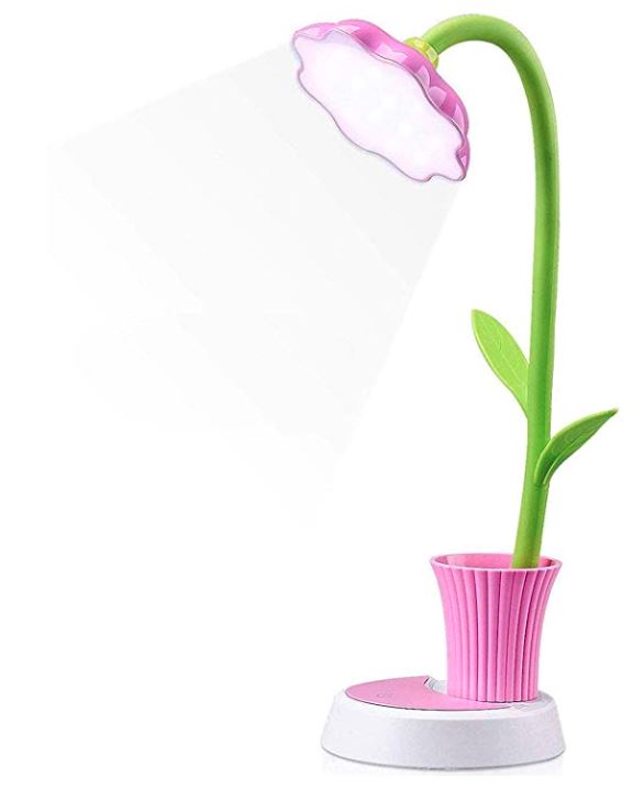 pink flower table lamp