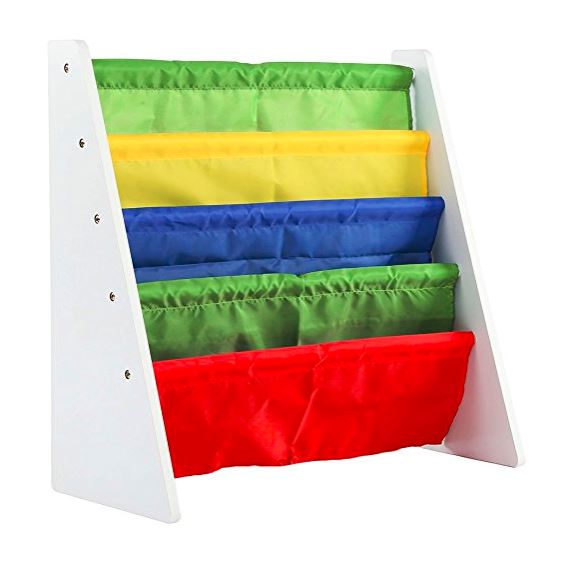 multicolor book display stand
