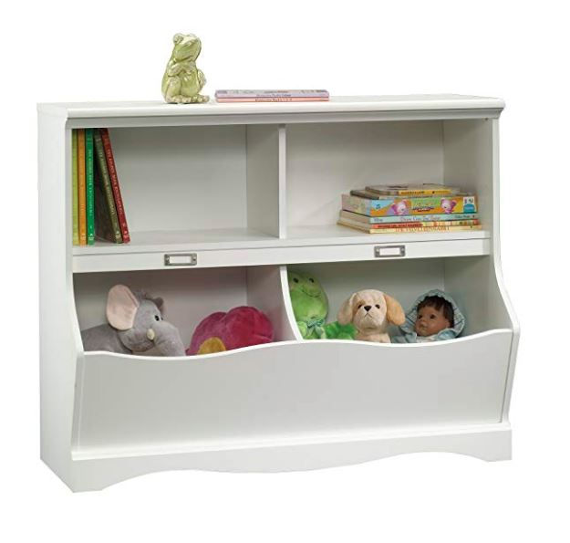 White Bookshelf Toy Display