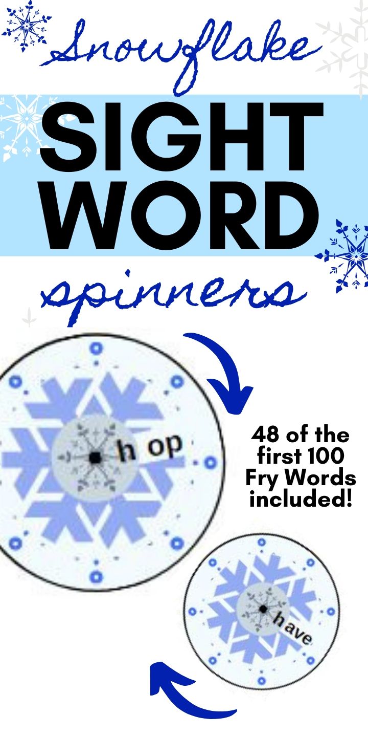 Winter Sight Word Spinners