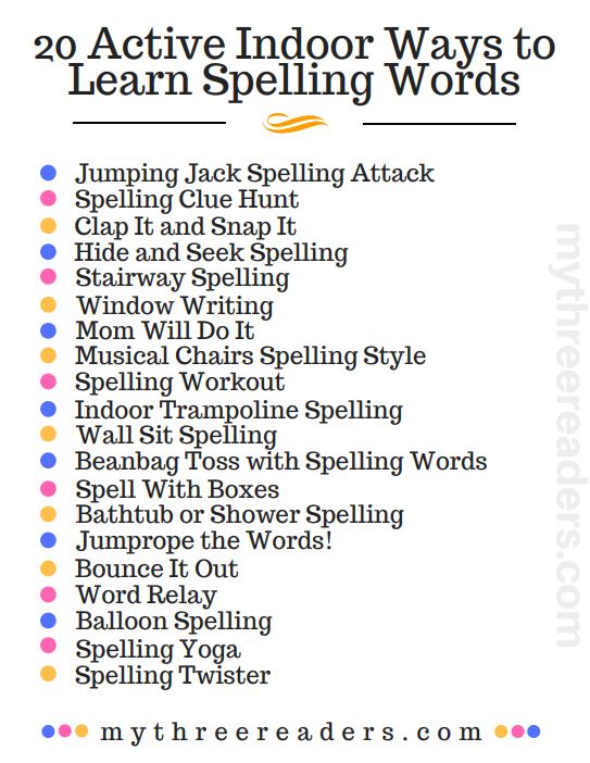 20 Active Indoor Ways to Teach Spelling
