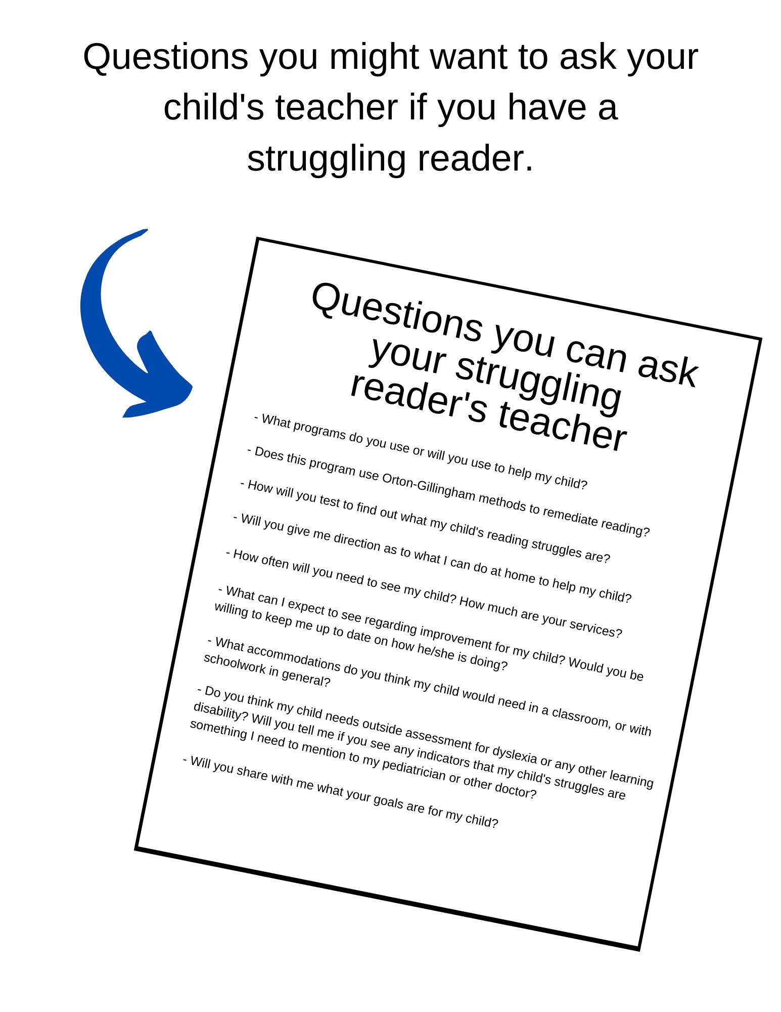 Questions to ask your teacher