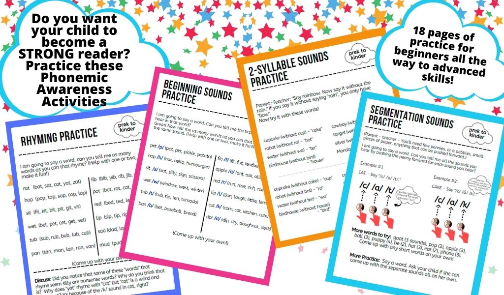Phonemic Awareness freebie activities